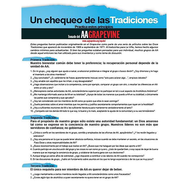 Un chequeo de las Tradiciones (50)