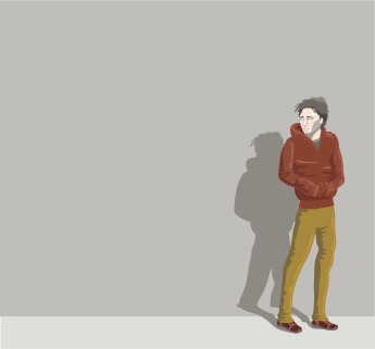 isolated man
